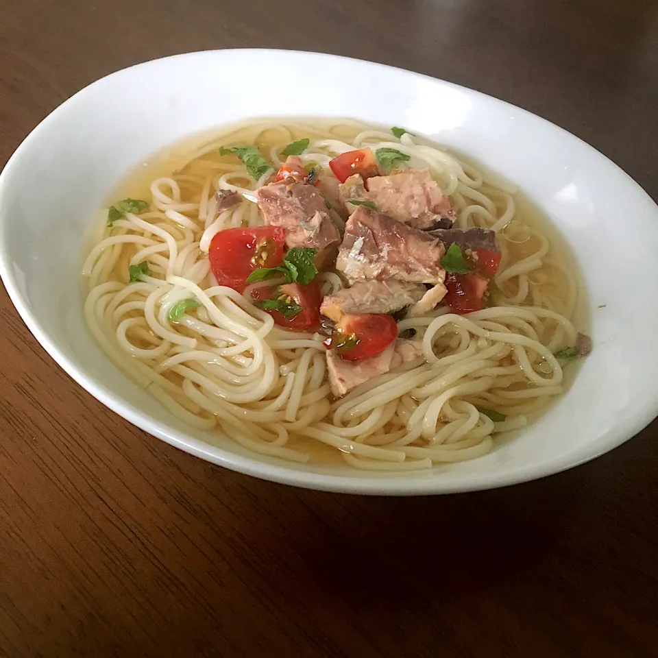 Snapdishの料理写真:今日のお昼ご飯〜ぶっかけ素麺|あっつさん