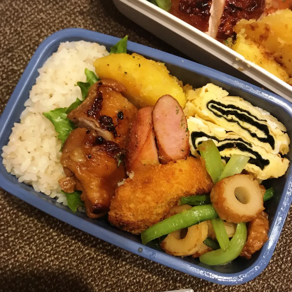 Snapdishの料理写真:中学生娘弁当8月6日|hatabowwyomeさん