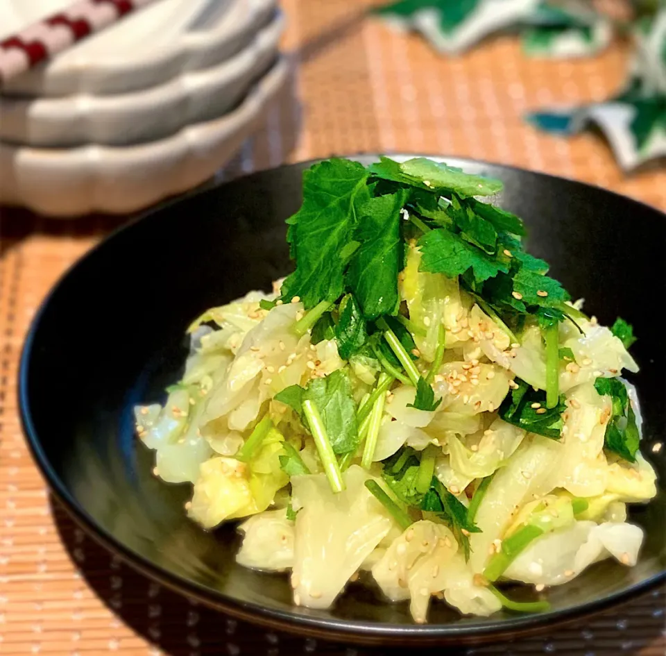 激リピ😆真希ちゃんの料理 ちぎりキャベツの塩だれ和え❥❥らでぃっしゅぼーや｢ぱれっと8種｣より|あゆさん