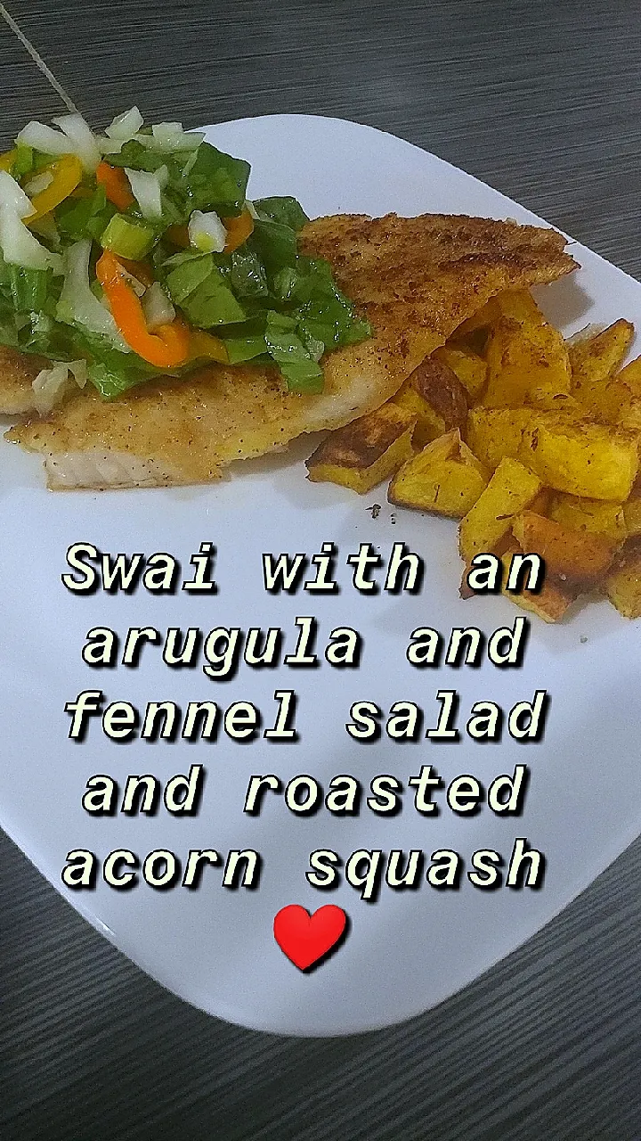 swai with roasted acorn squash|cwalker12396さん