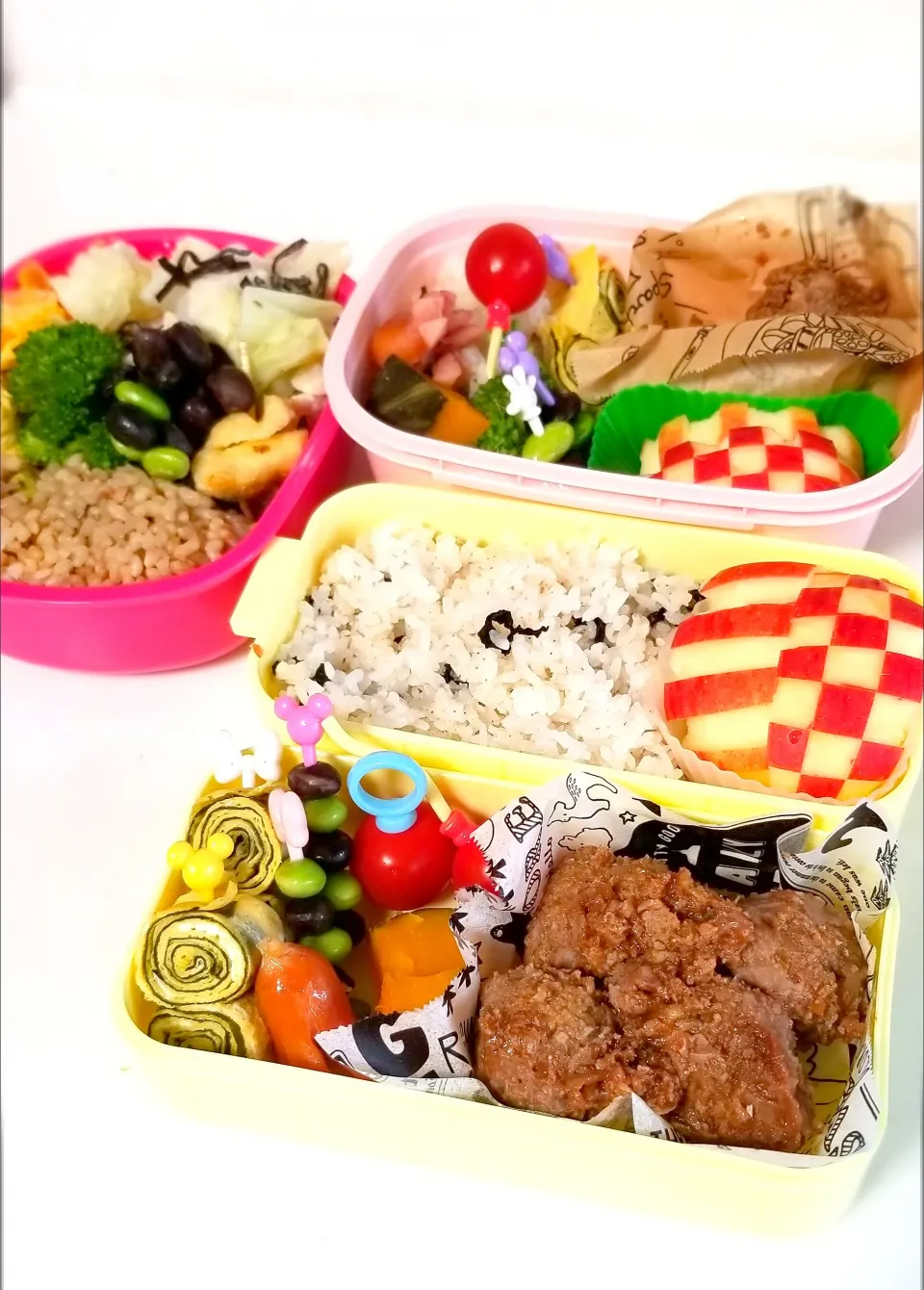 Snapdishの料理写真:8/6三人弁当|ゆきこさん