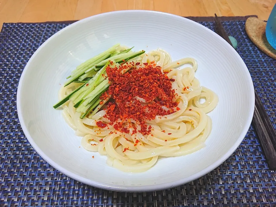 中華クリスピーチキンシーズニングでぶっかけうどん|梟姉さんさん