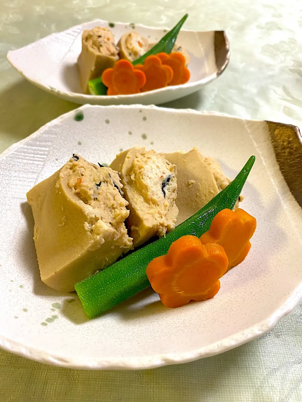 高野豆腐の肉詰め|ぽっちさん