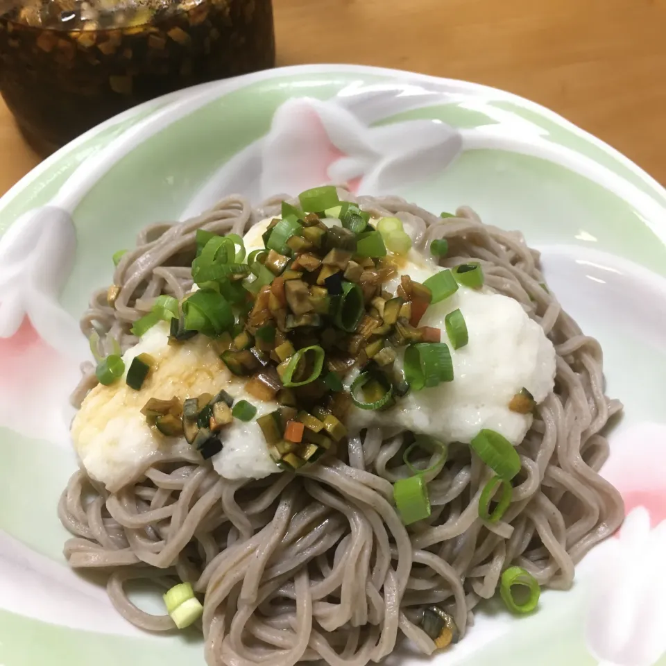 簡単❗️野菜の醤油漬けをとろろそばにのせてみた　　　　　　　　　　　　2020.8.6|Yu Yu mamaさん