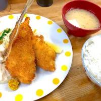 Snapdishの料理写真:あじフライ定食|まさるさん