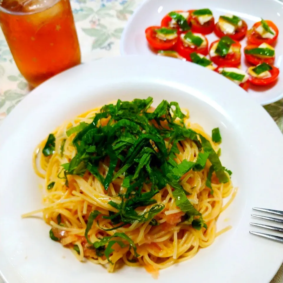 明太子の冷製パスタ🍝ジョリーパスタ風|うたかた。さん