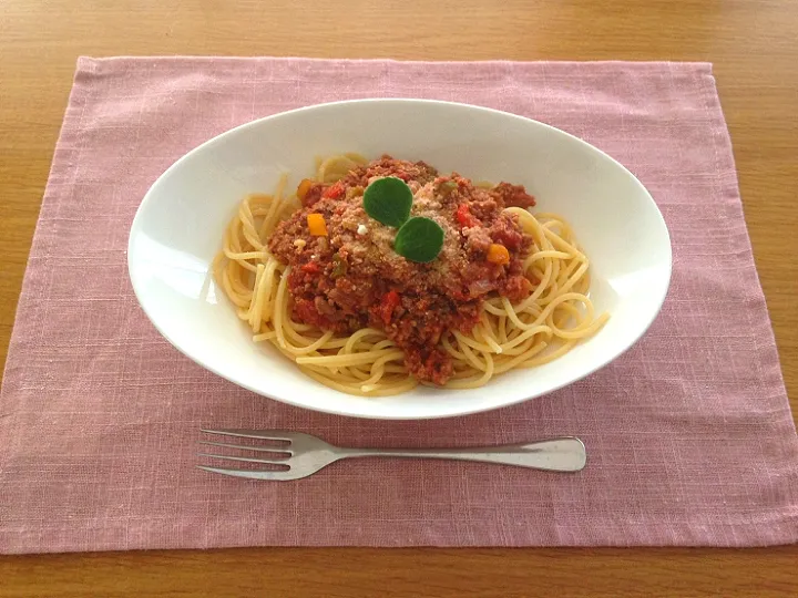 Snapdishの料理写真:✽夏野菜ミートソーススパゲッティー🍝✽|＊抹茶＊さん