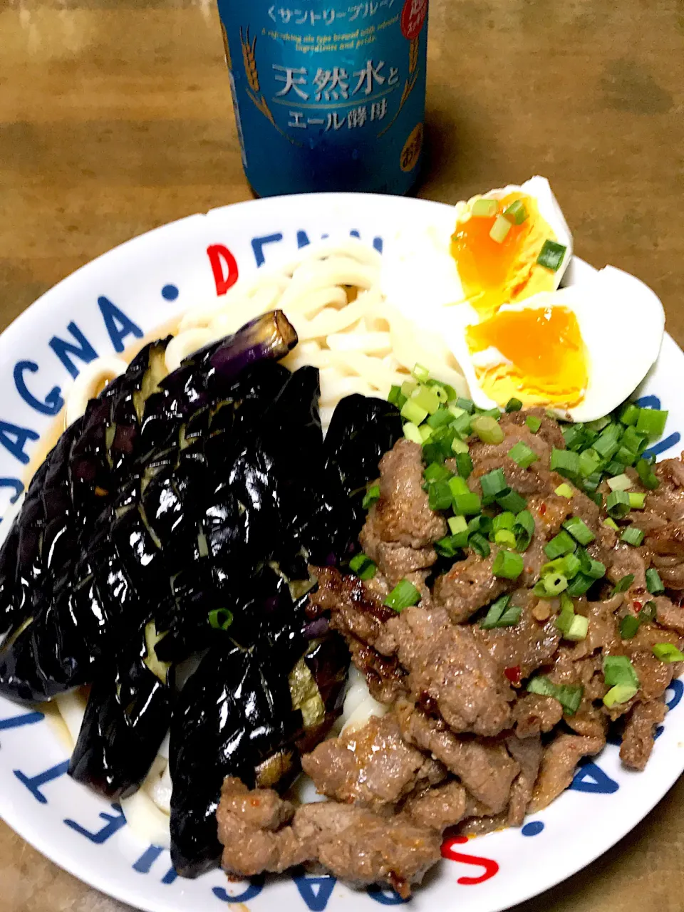 揚げナスの冷やし肉うどん💖|Norio Fukudaさん