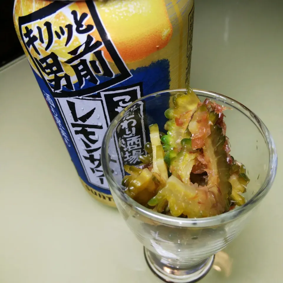 ゴーヤのポン酢漬け|けろよんさん