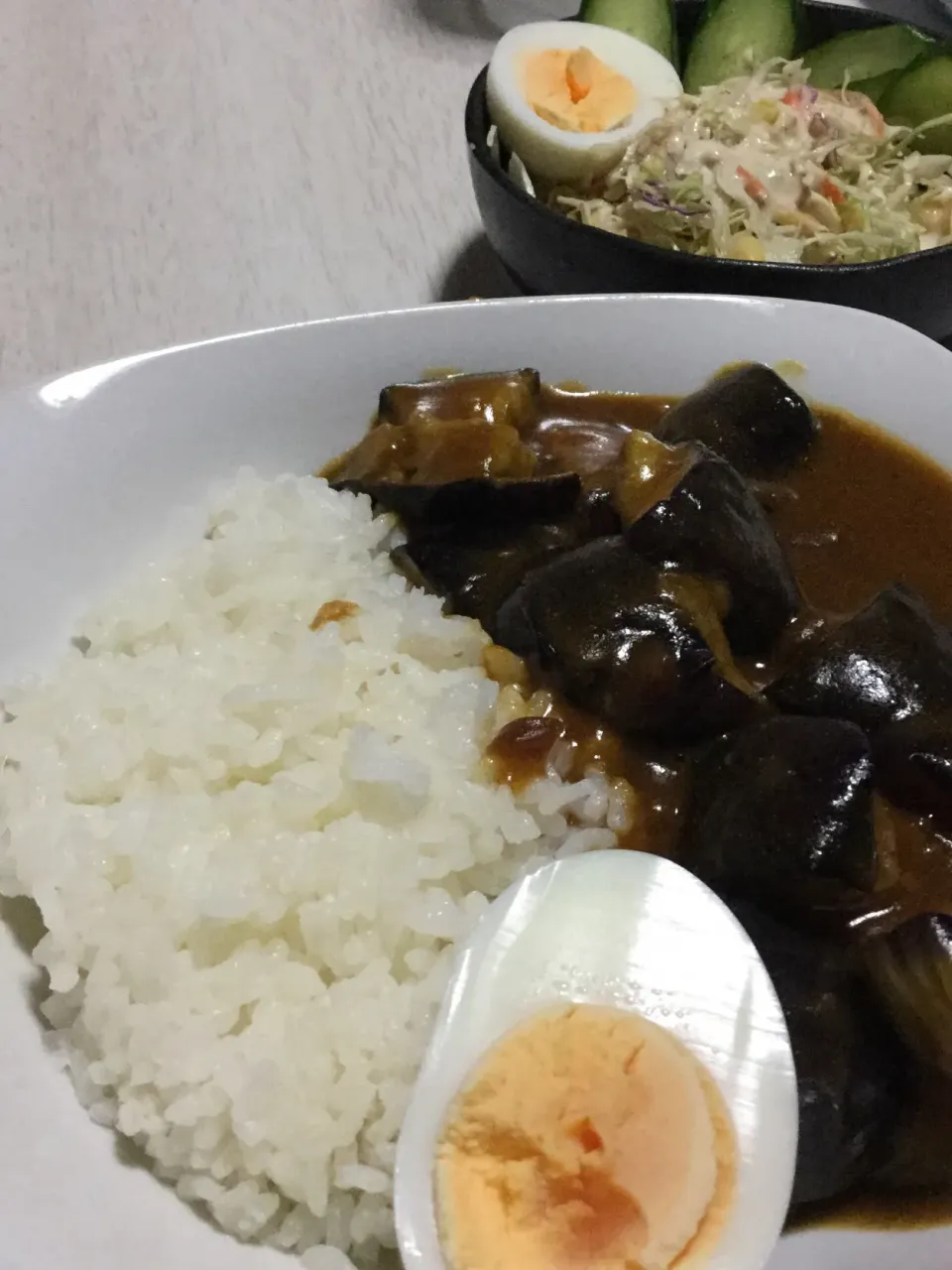 なすカレー、コールスロー風サラダ|Ayaさん