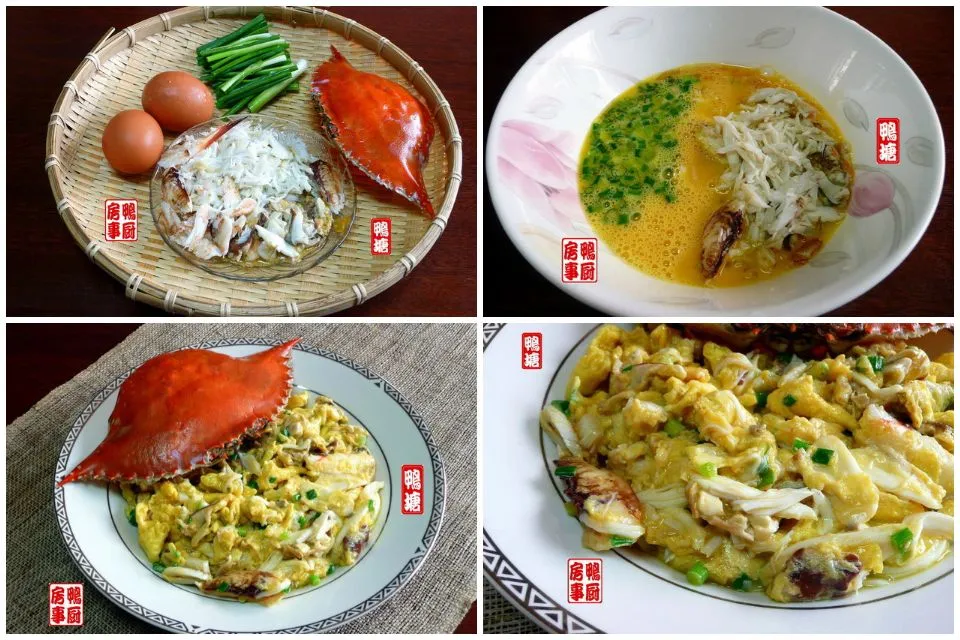 scrambled eggs with Pacific blue crab meat|steven z.y.さん