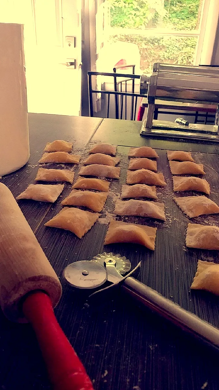 homemade ravioli with a carrot ricotta filling|cwalker12396さん