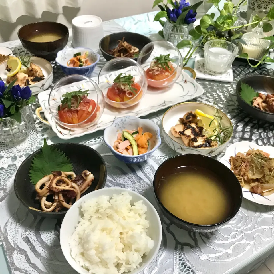 ある物をかき集めた晩ごはん🍴✨😁|エンジェルさん