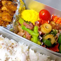 Snapdishの料理写真:ささみの甘辛焼弁当|とみーさん