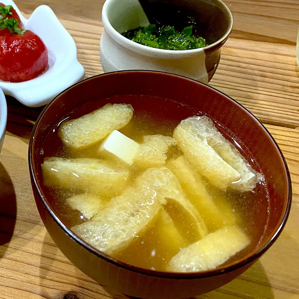 あげと豆腐の冷やし味噌汁|ちーさん