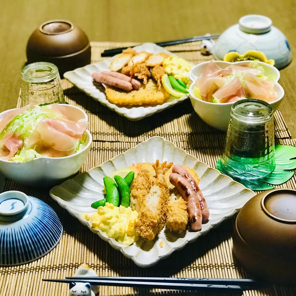 Snapdishの料理写真:ミックスフライ定食☆|nailsbayさん