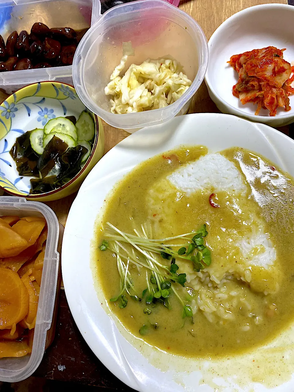 今日のブランチ。グリーンカレー。|くのっちさん