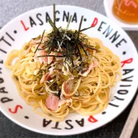 Snapdishの料理写真:ランチ🍴あるもので和風スパ|琥珀さん