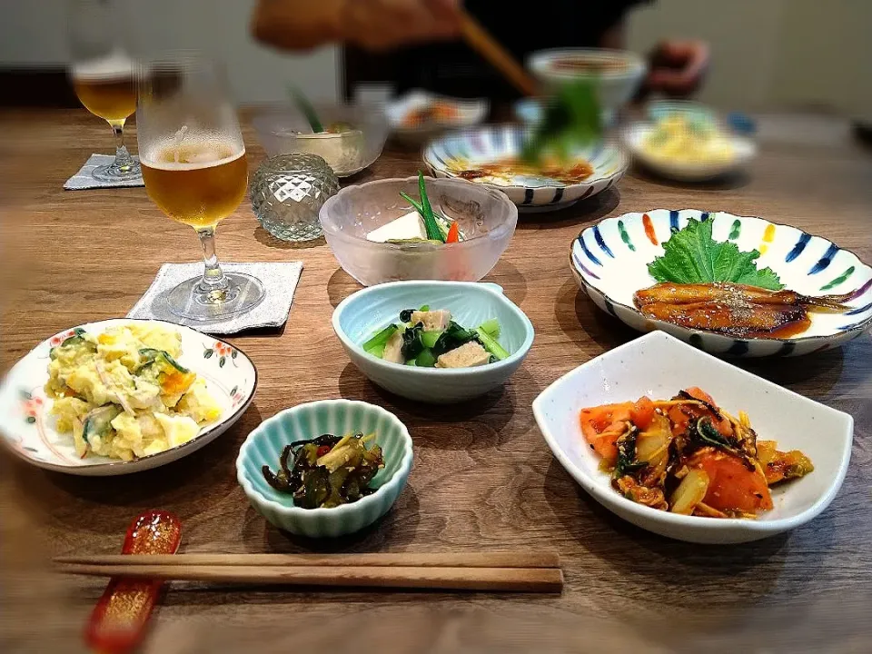 Snapdishの料理写真:鰯の蒲焼きのある食卓|古尾谷りかこさん