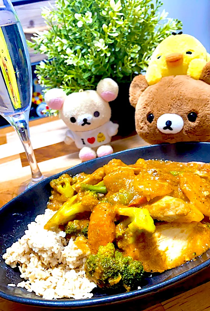 オートミール鶏ムネカレー|かんきちさん