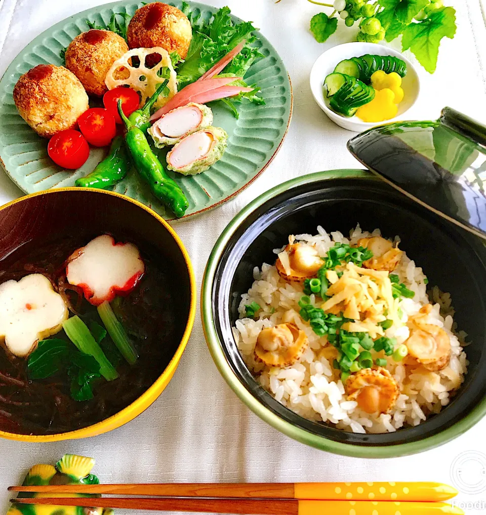 サミカさんの料理 ベビーホタテの釜飯|ちゃべさん