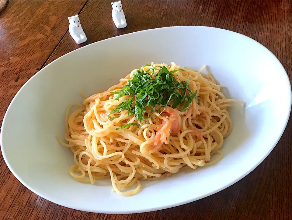 ブランチ #明太子パスタ|小松菜さん