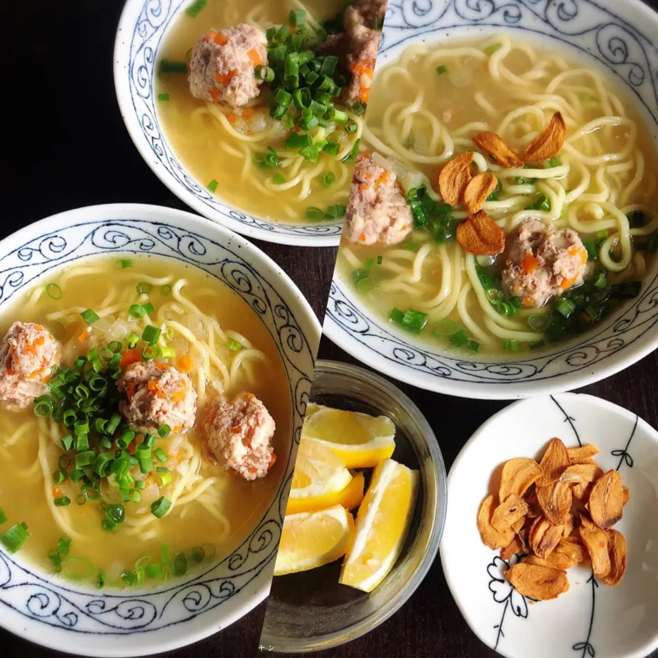 Snapdishの料理写真:野菜入り肉団子ラーメン🍜|Kashimanakitchenさん