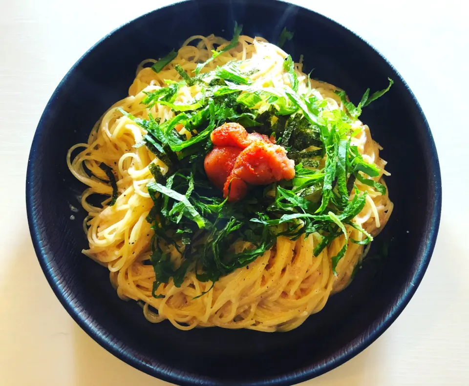 Snapdishの料理写真:明太子パスタ|hiromiさん