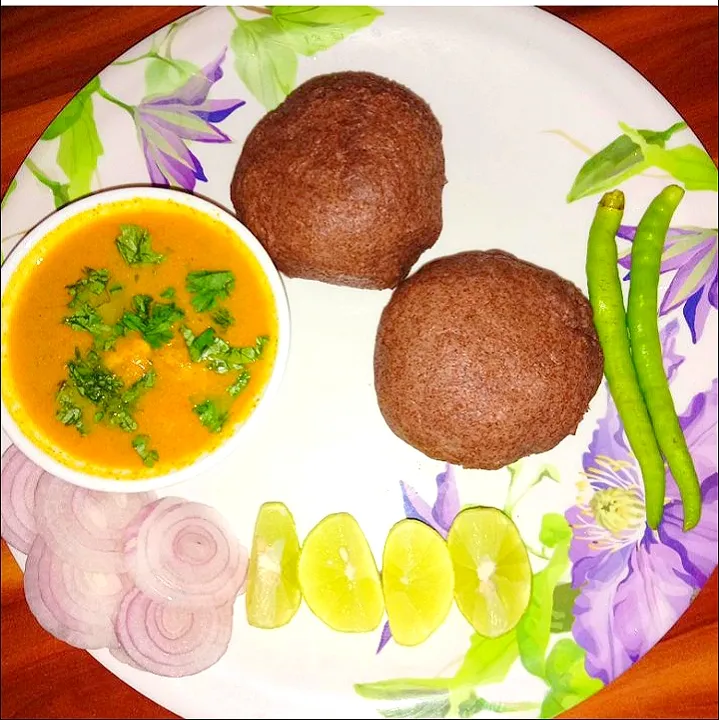 Snapdishの料理写真:Ragi  mudde/ball/fingers millet.|Kittyさん