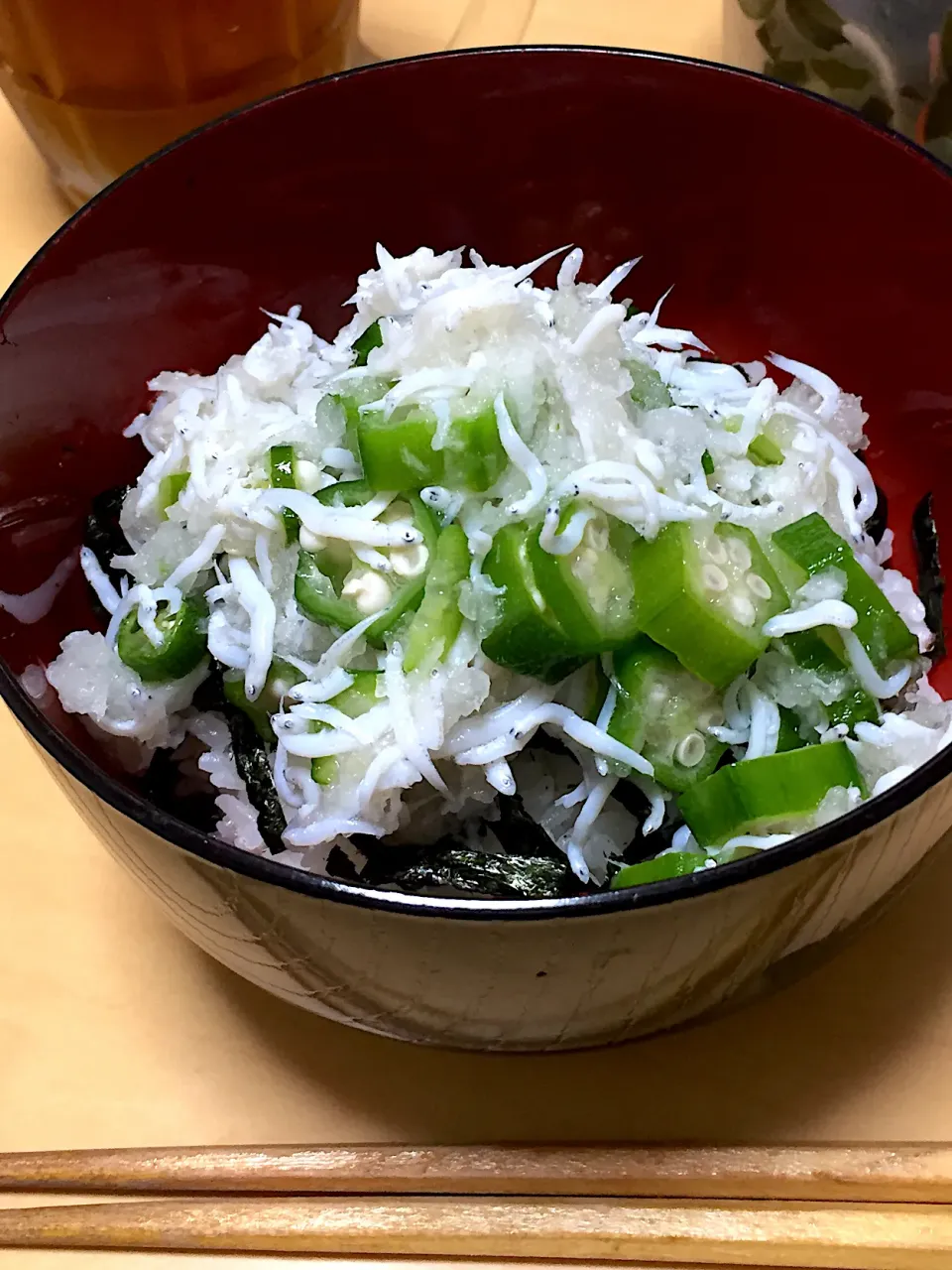 単身赴任中の男飯(釜上げしらす丼)|おおもりの星さん