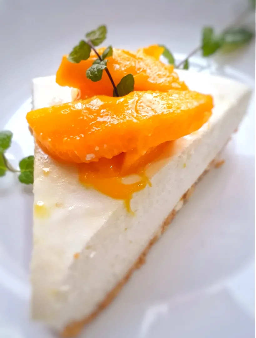 Mangoe CheeseCake❤🥰
#noovenbaked
#delicious
#❤🥰|jenskyさん