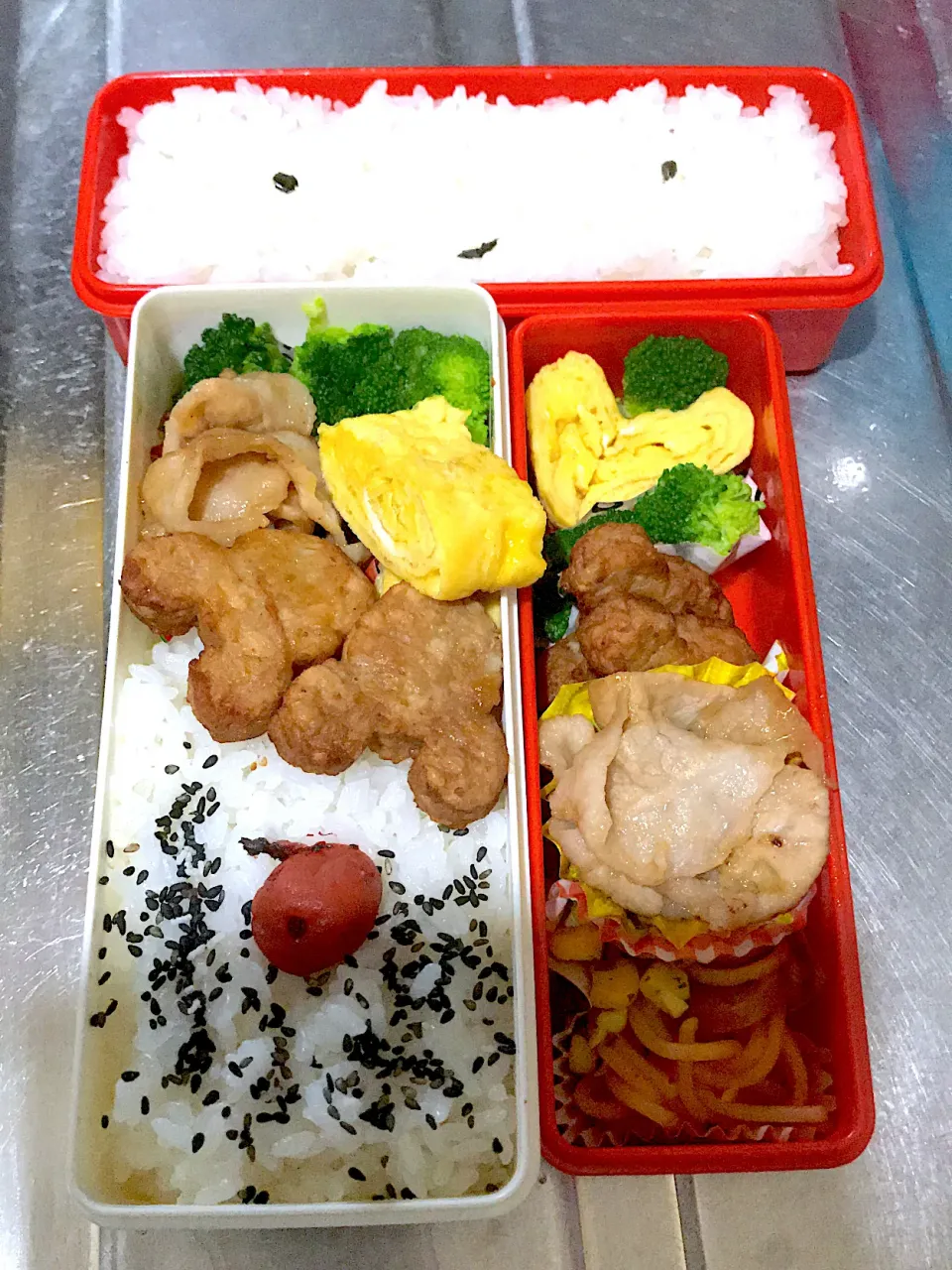 ミッキーハンバーグのお弁当♪|こーやさん