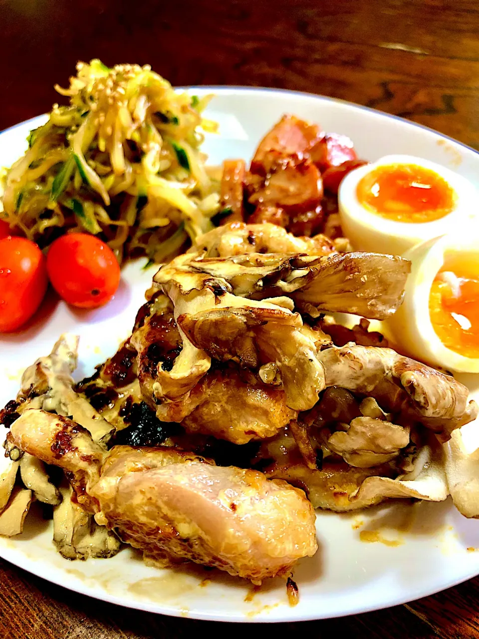 にんにく鶏と舞茸のマヨポン|あおりんさん