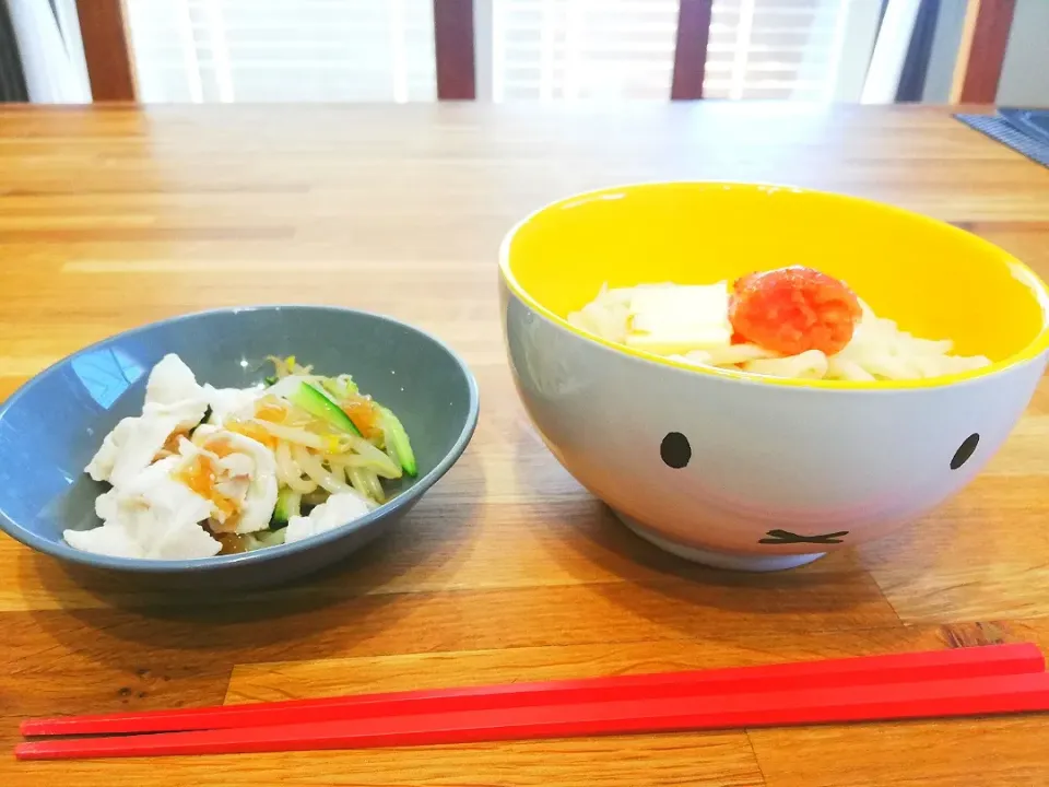 こどもランチ、明太バターうどん|puniさん