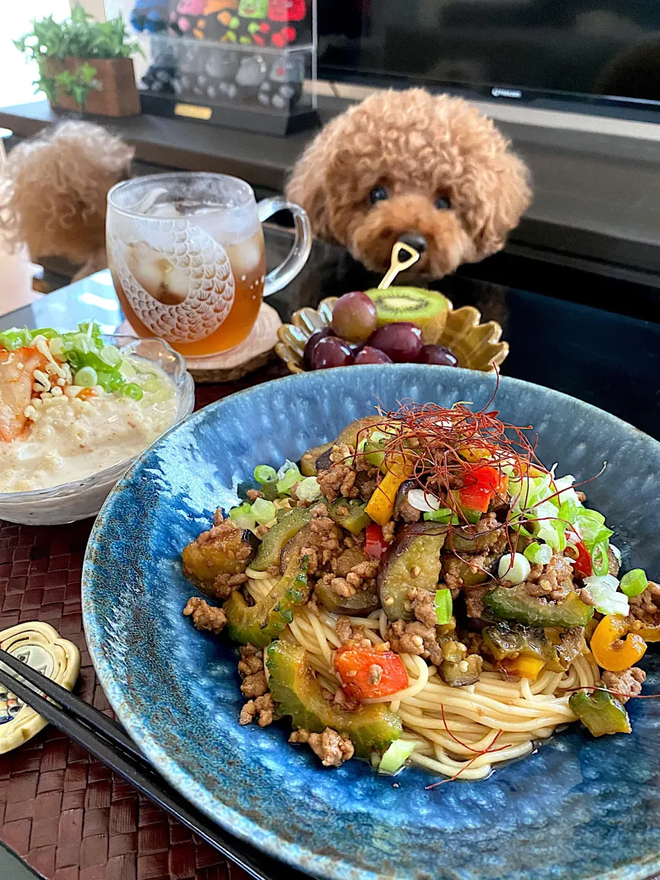 夏野菜と挽肉の味噌炒め麺🙆‍♀️✨|ゆかりさん