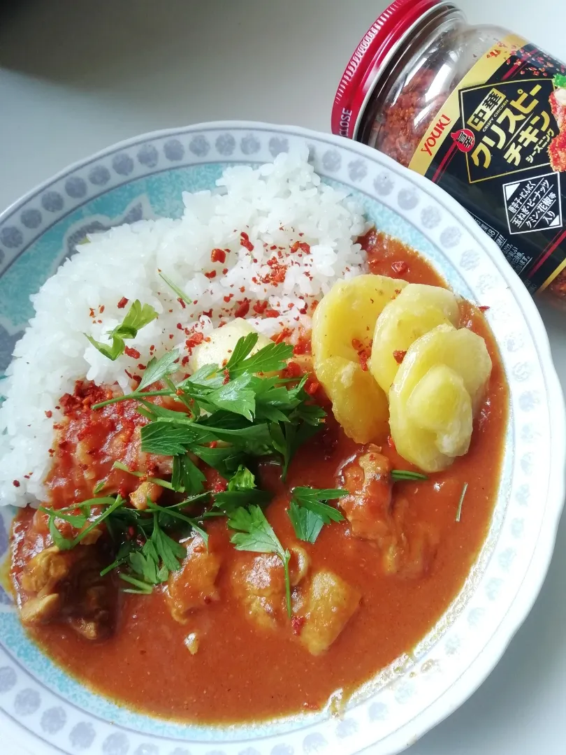 Snapdishの料理写真:スパイシーバターチキンカレー♪|Ayumiさん