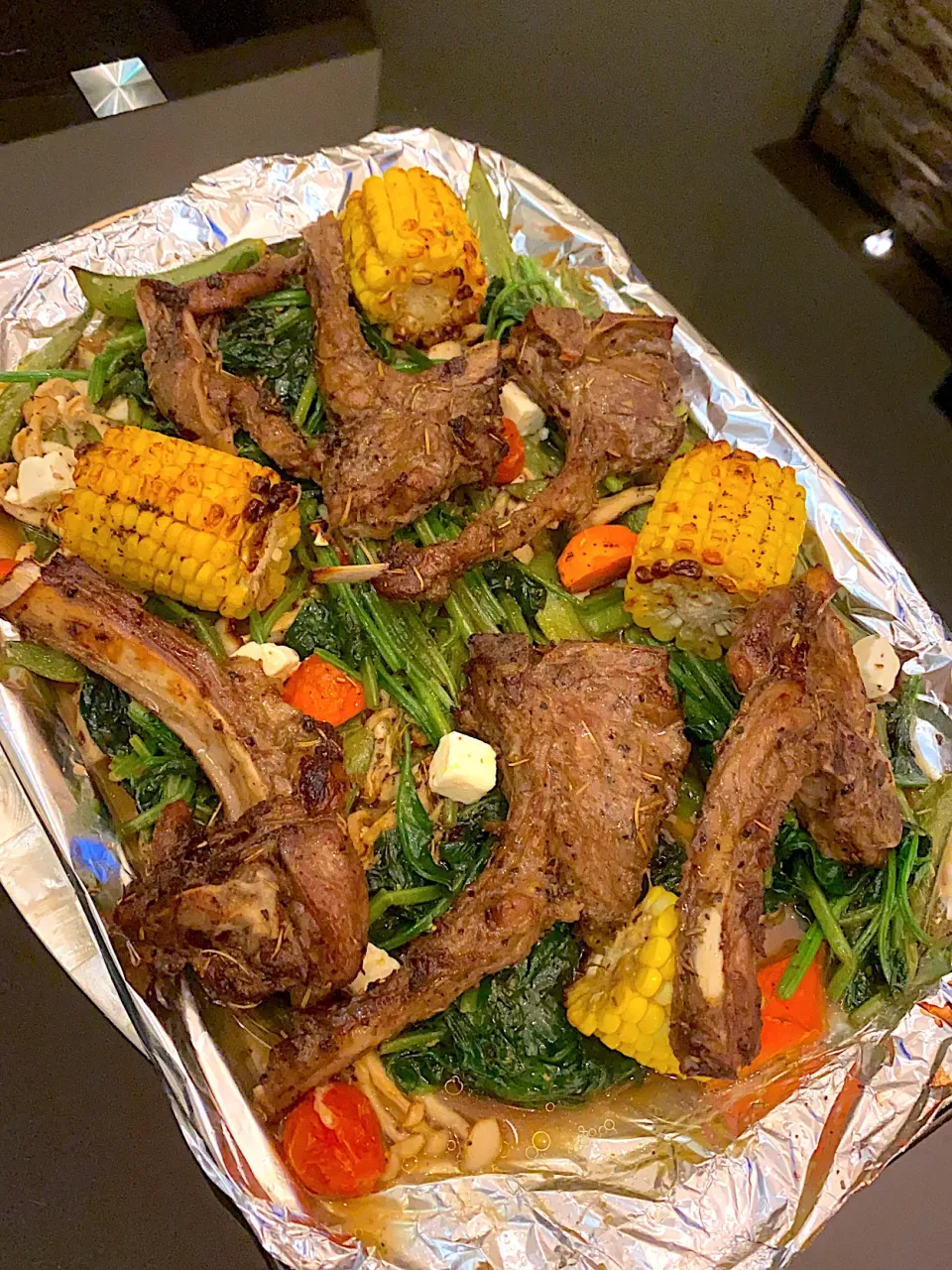 Grilled lamb chop and vegetables|sarahさん