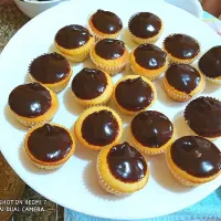 Mini cupcales de naranja y baño de chocolate|leykarさん