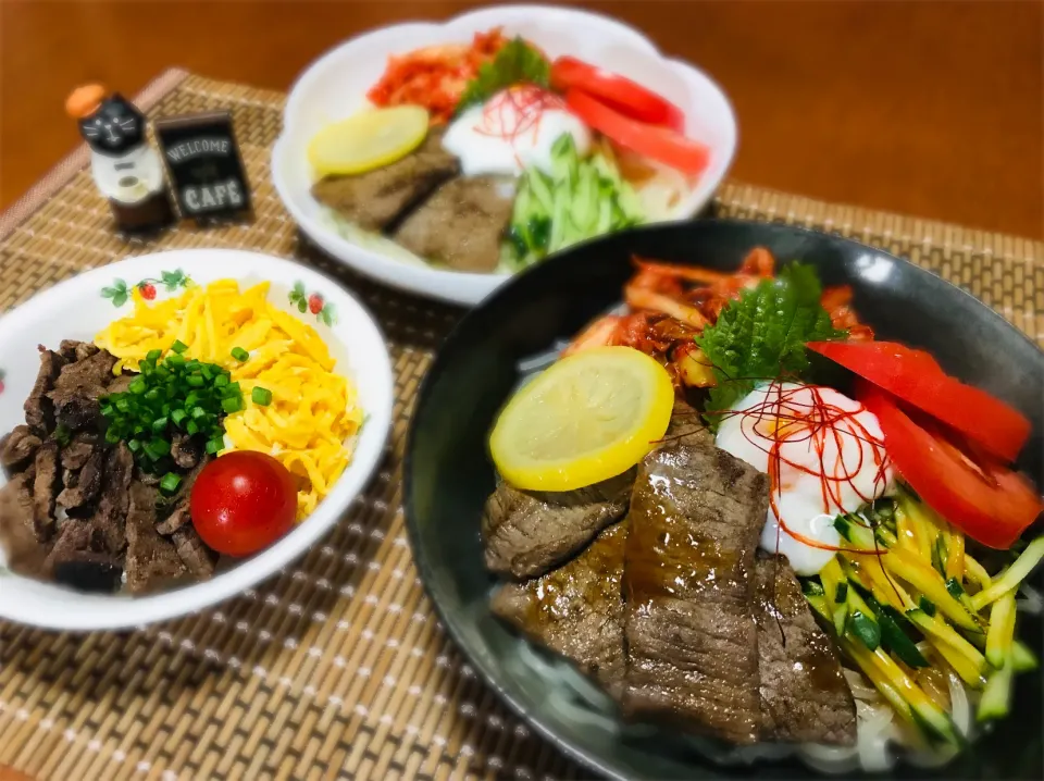 「冷麺」と「ミニ焼肉丼」|バシュランさん