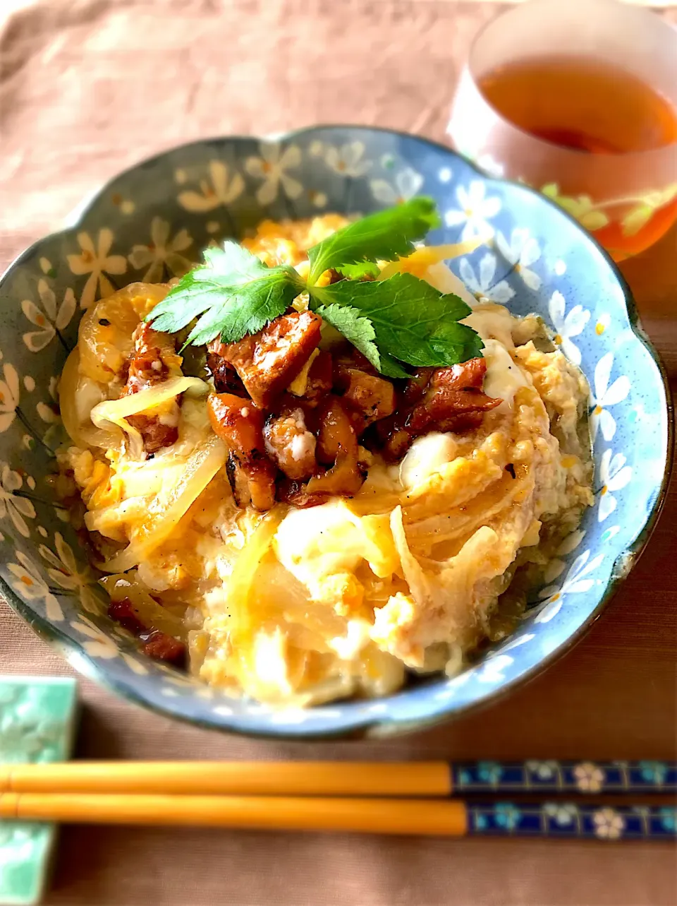 Snapdishの料理写真:レンジで簡単🎶焼き鳥親子丼🥚✨|＊いちご＊さん