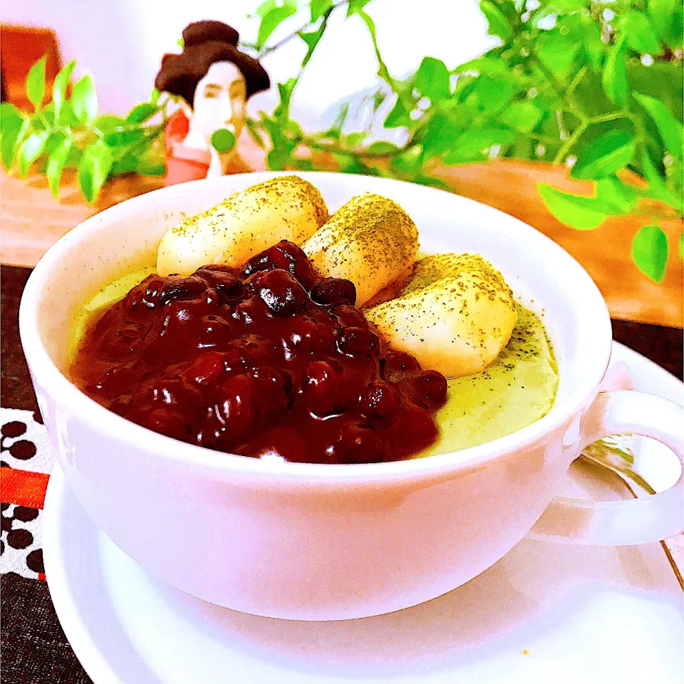 のれんをくぐってどうぞ中へ(^_^)                甘味処スケのひんやり冷た〜い抹茶プリン🍵🍮|Sの食卓さん