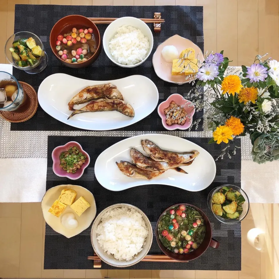 8/13❤︎休日朝ごはん❤︎今日はハタハタ和食膳|Makinsさん