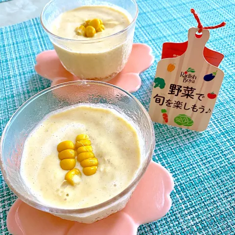 「とうもろこし」を使ってみたSnapdishの料理・レシピ写真:冷たい とうもろこしのスープ🌽