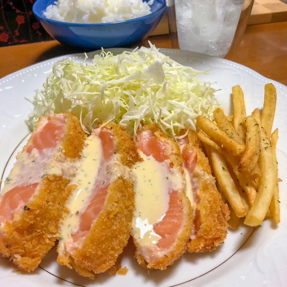 Snapdishの料理写真:【サーモンレアカツ♪】|ristorante_sallyさん