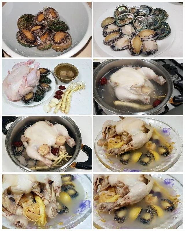 ginseng chicken soup with abalone and dried scallop|steven z.y.さん