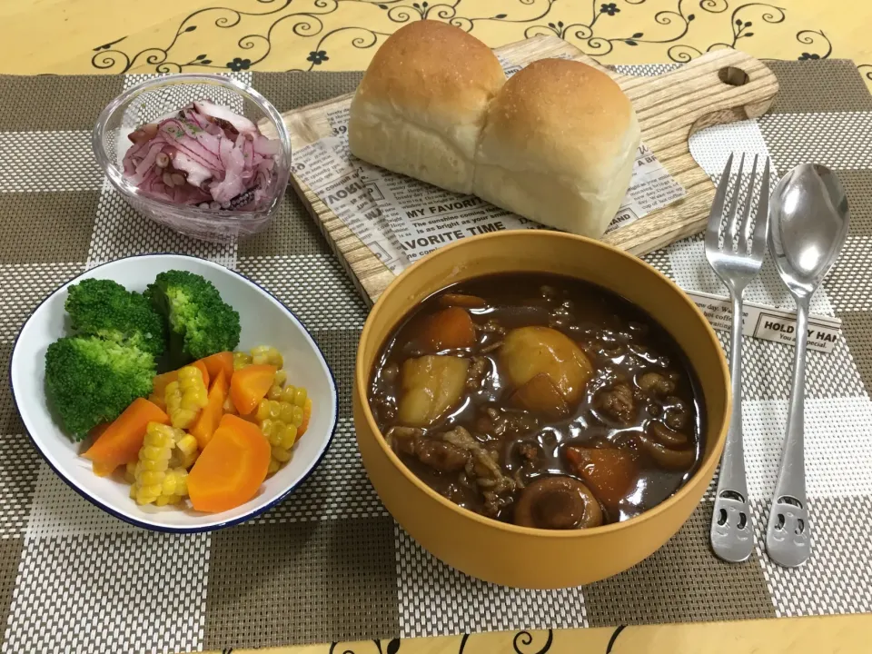 ミニミニ食パンで夕飯|チムニーさん