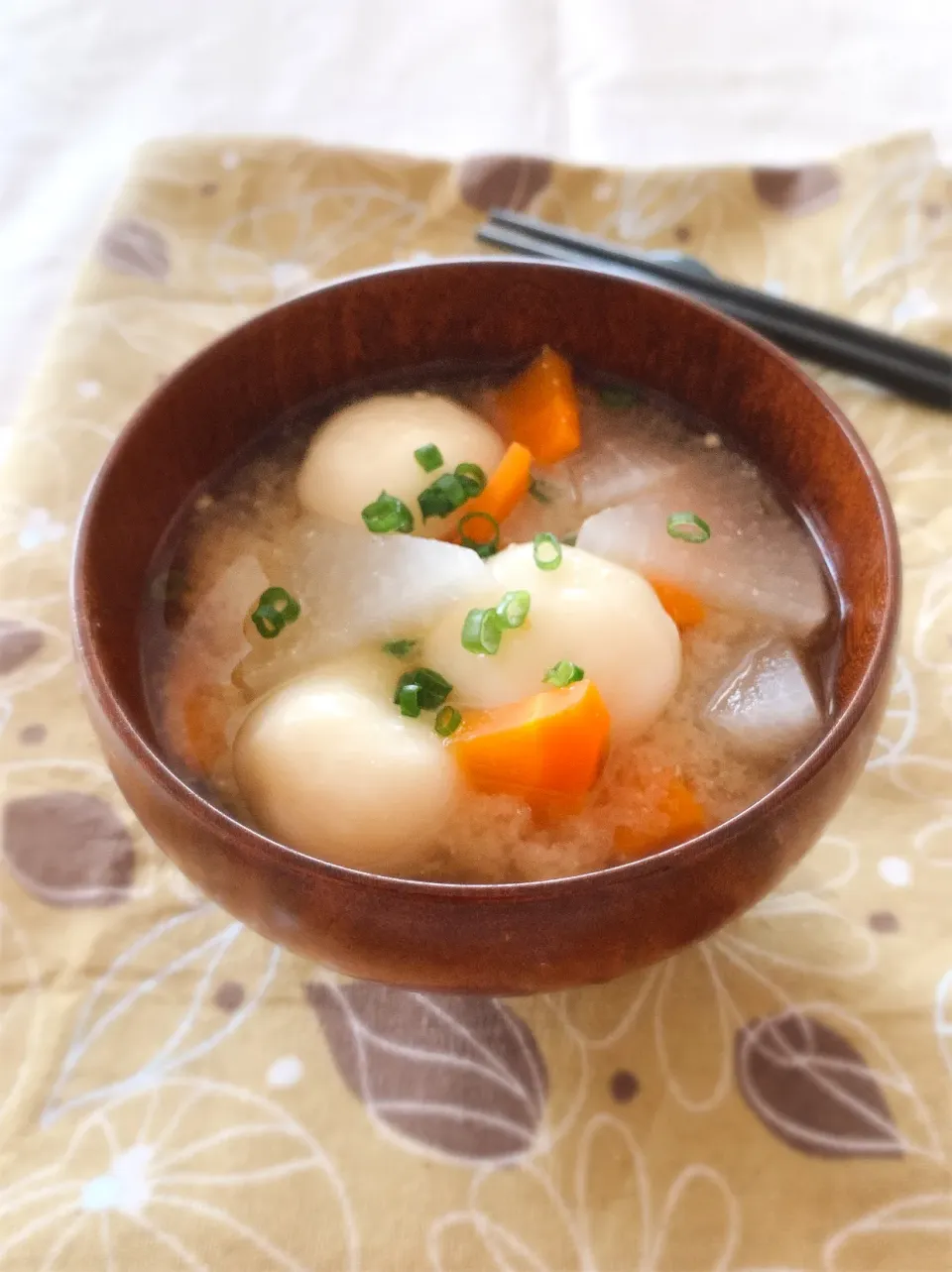 豆腐白玉と野菜の味噌汁|はらしおりさん