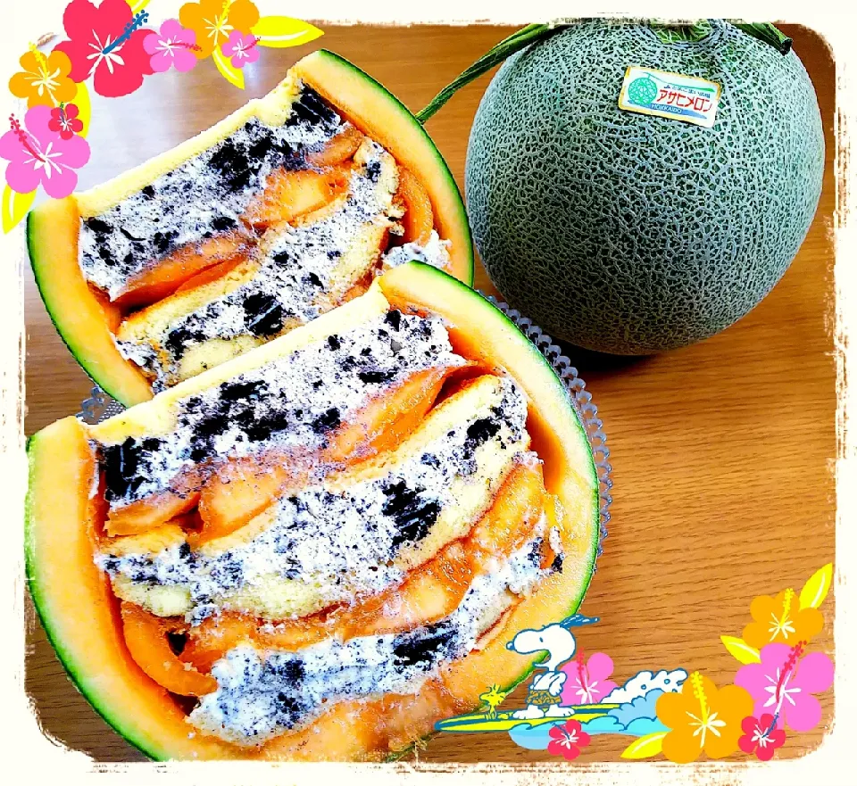 🍈丸ごとメロンケーキ🍈|ひとみんΨ(*´∀｀)Ψさん