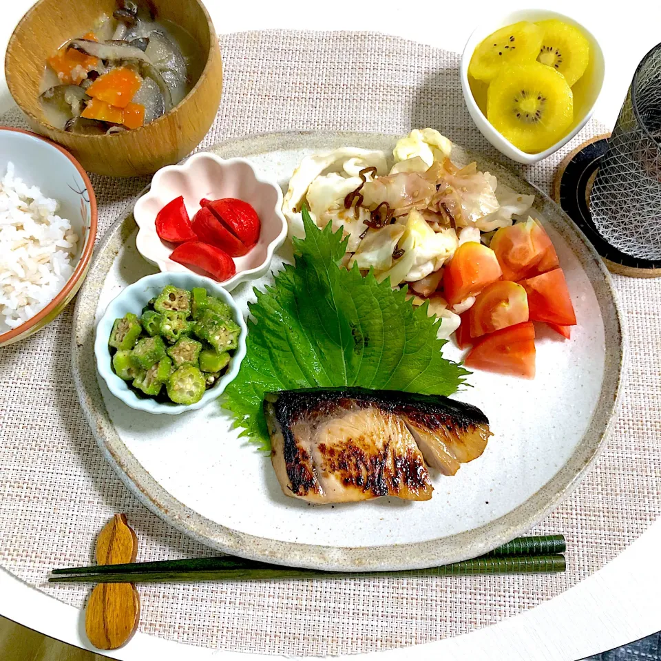 8/14晩ご飯：鰤の照り焼き|ななみんさん