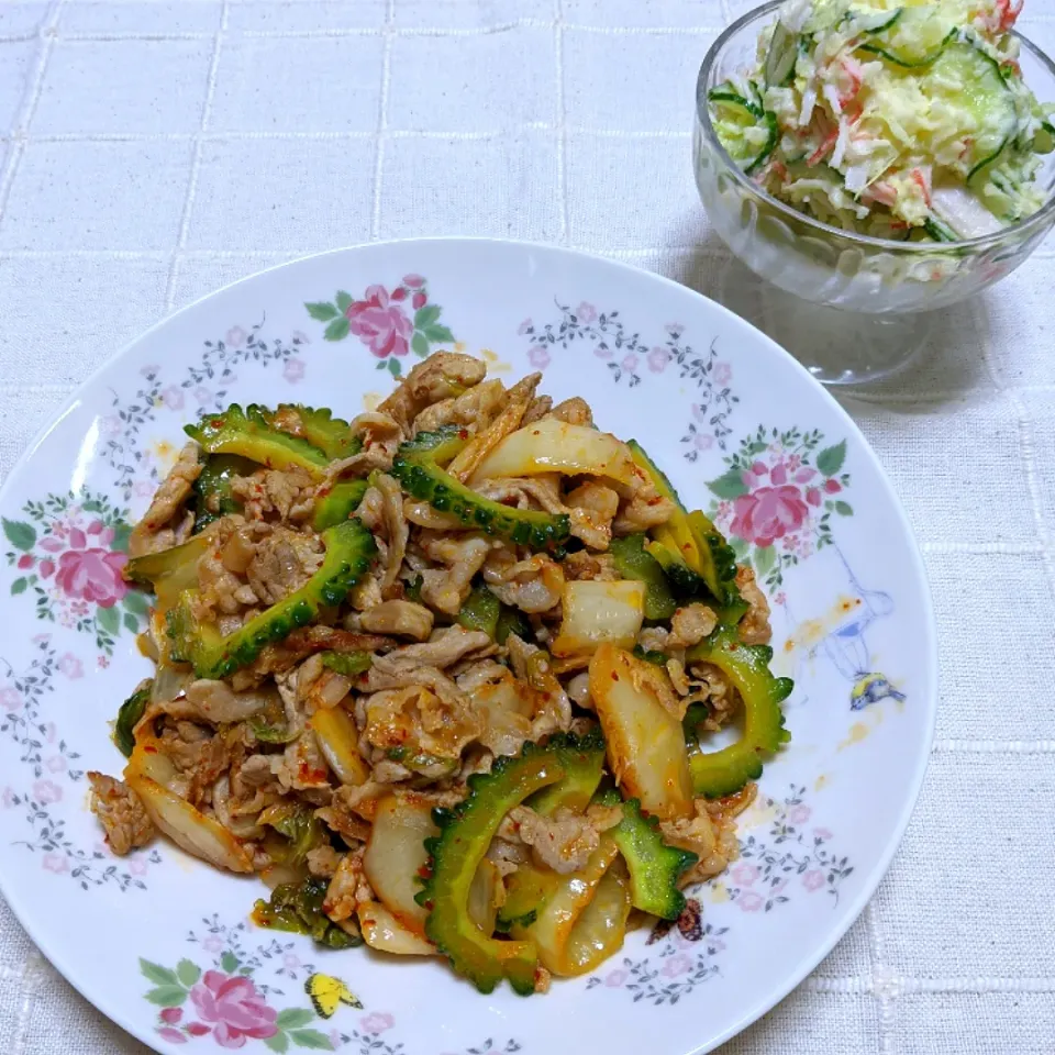 2020/08/14　あとさんの料理 🌿　豚キムゴーヤ|ちいたんさん